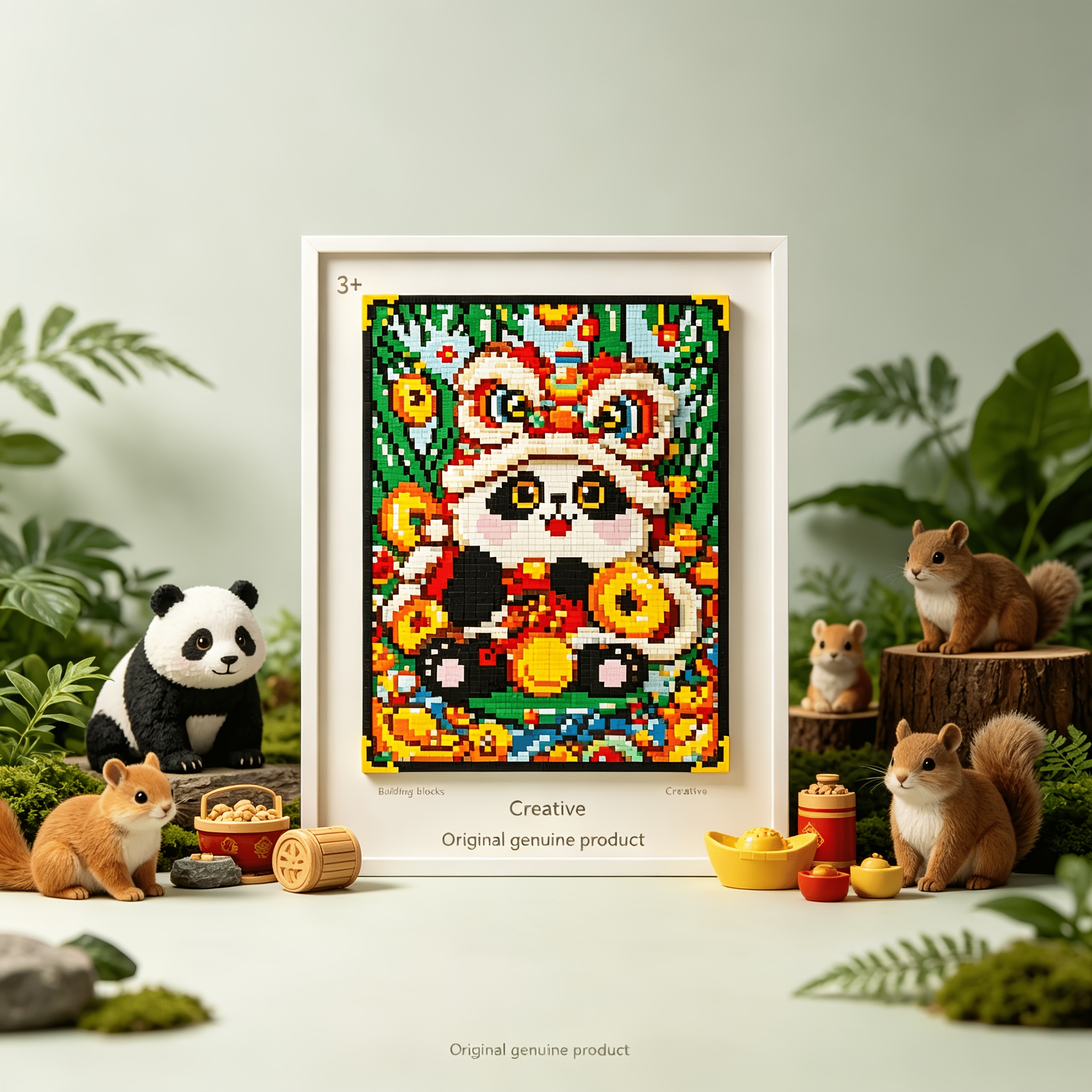 Cute Pattern Building Block Puzzle Creature Beast Series